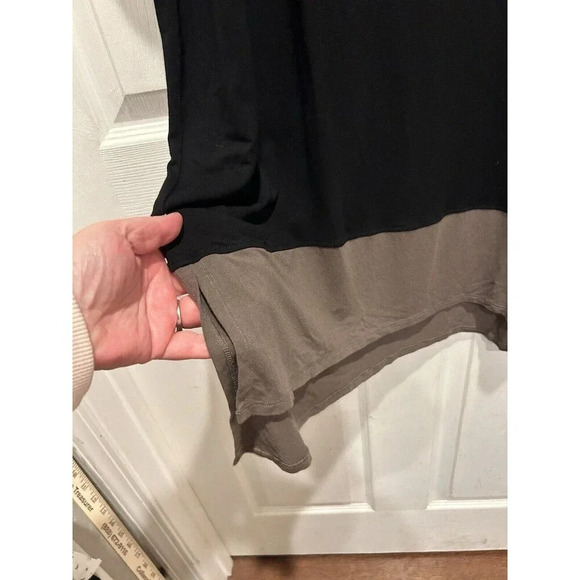 Eileen Fisher Size Large Petite Jersey Colorblock Dress Lagenlook Comfort - Picture 4 of 6